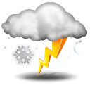 Wettervorhersage für Heute: teils Gewitter und Schnee